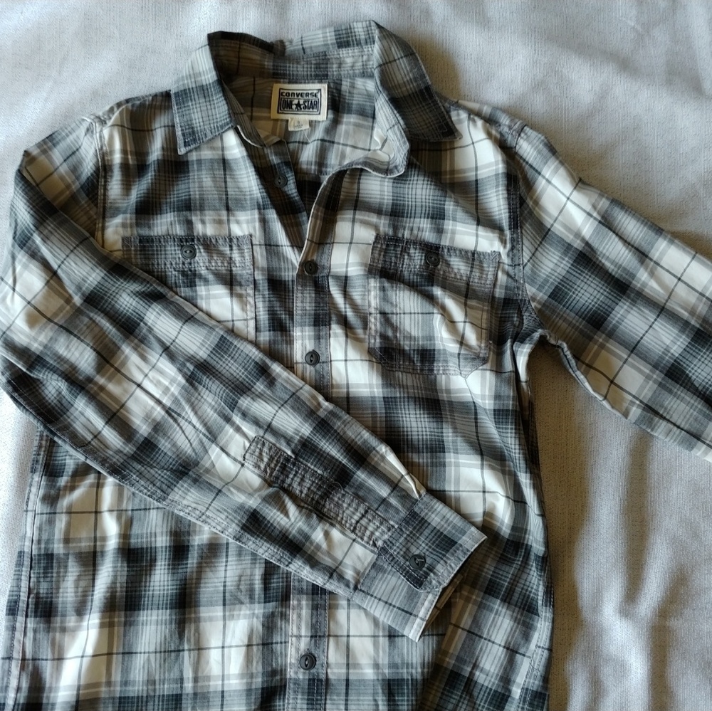 Converse one star button flannel